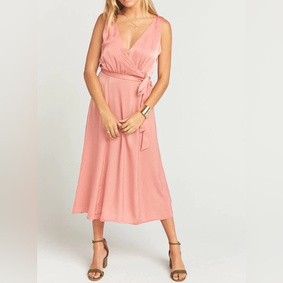 Show Me Your MuMu Dresses & Skirts - NWT Show Me Your Mumu Cynthia Crossover Dress in Pink Peach